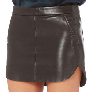 Mason by Michelle Mason Leather Skirt